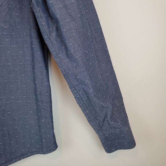 Forever 21 Men Classic Fit Petite Floral Grid Dot Button Up Shirt XL Mens - Picture 5 of 13